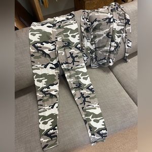 KNITWIT Camo Cashmere Sweater & Matching Pants